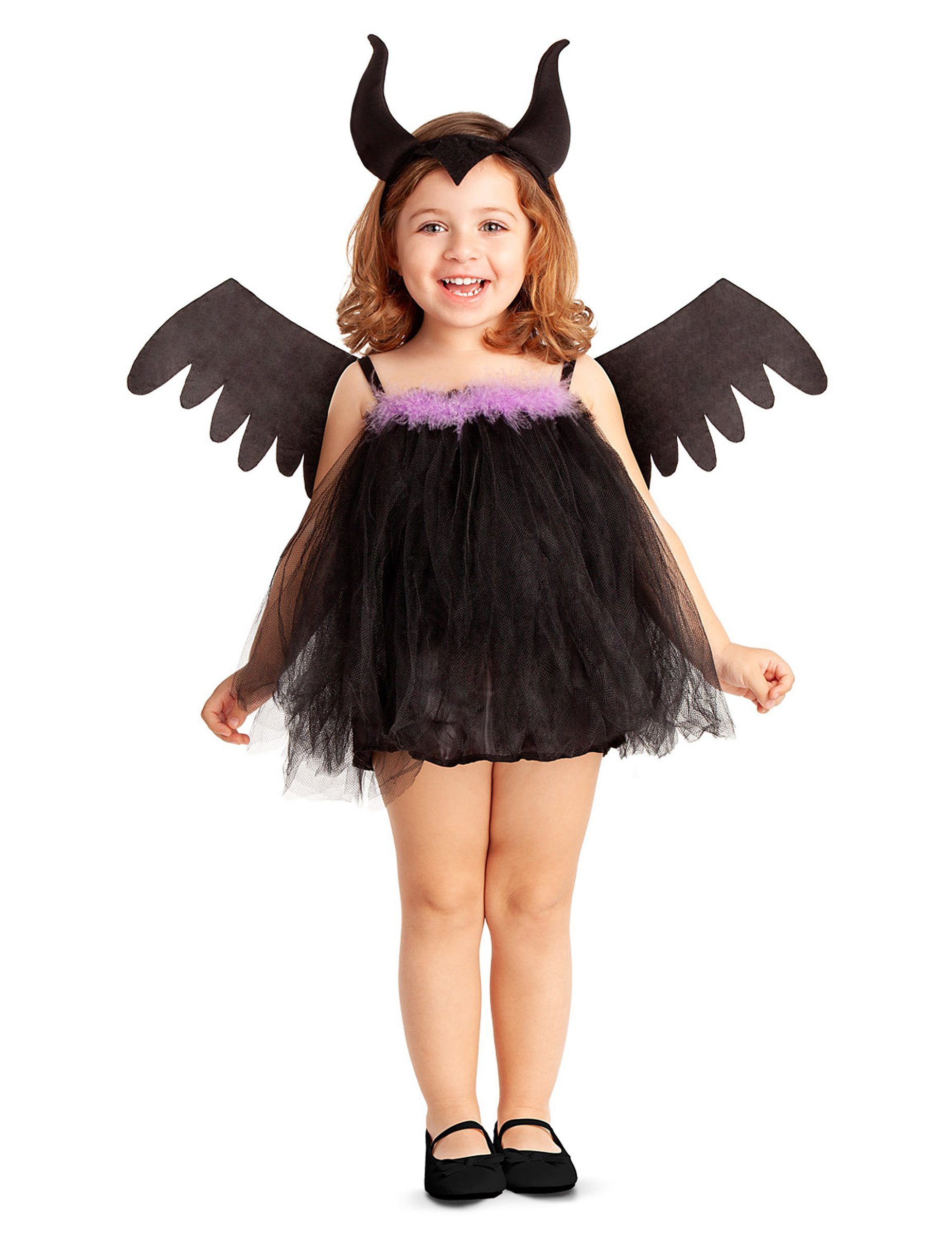 Viving Costumes Kostüm Dunkle Königin der Feen Babykostüm für Halloween schwarz-violett