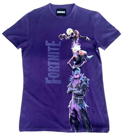Fortnite Print-Shirt FORTNITE T-SHIRT Lila Kinder + Jugendliche Gr. XS S M L XL Jungen und Mädchen Zocker Gamer Shirt