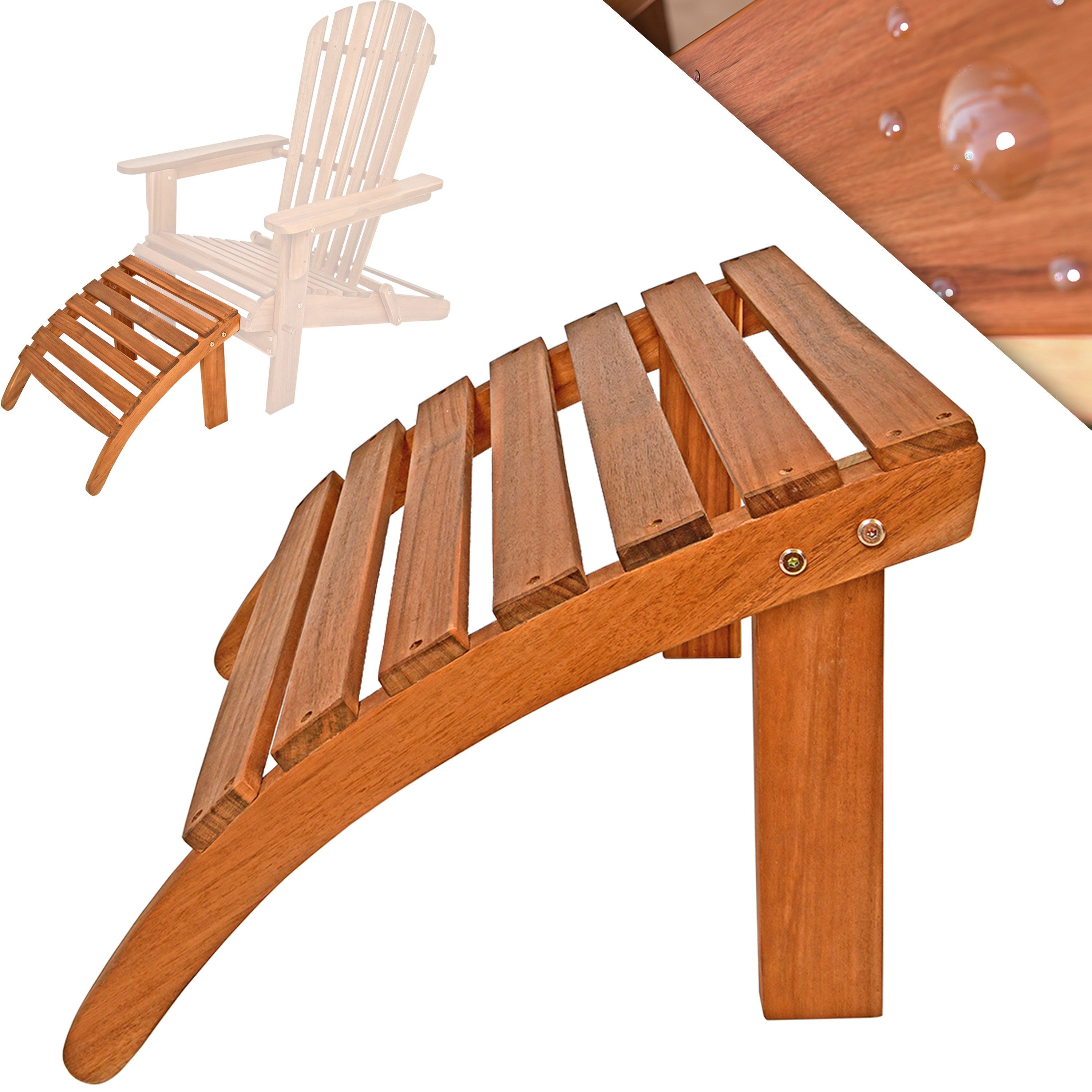 Casaria Gartenliege Braun, witterungsbeständig Akazienholz 160kg günstig online kaufen