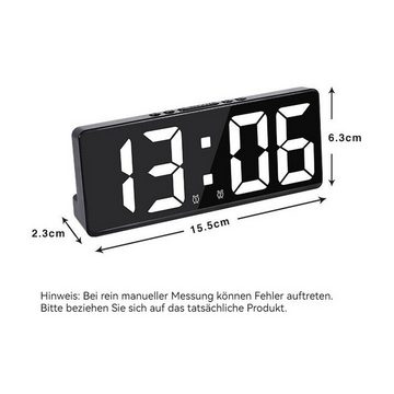 AUKUU Wecker Zwei Zwei Sätze Wecker einfache LED Uhr Digitaluhr mit großem Bildschirm Nachttischuhr für Schlafzimmer modische Uhr