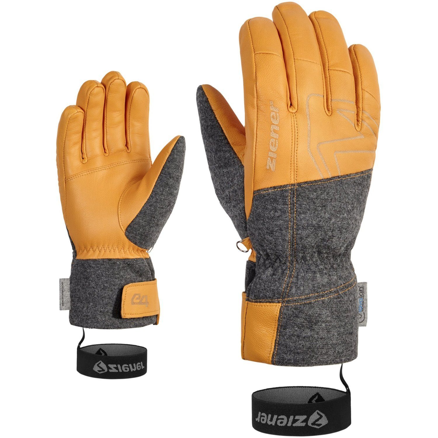 Alpine Ziener Ski Handschuhe Gloves Ziener Leder Skihandschuhe GANGHOFE