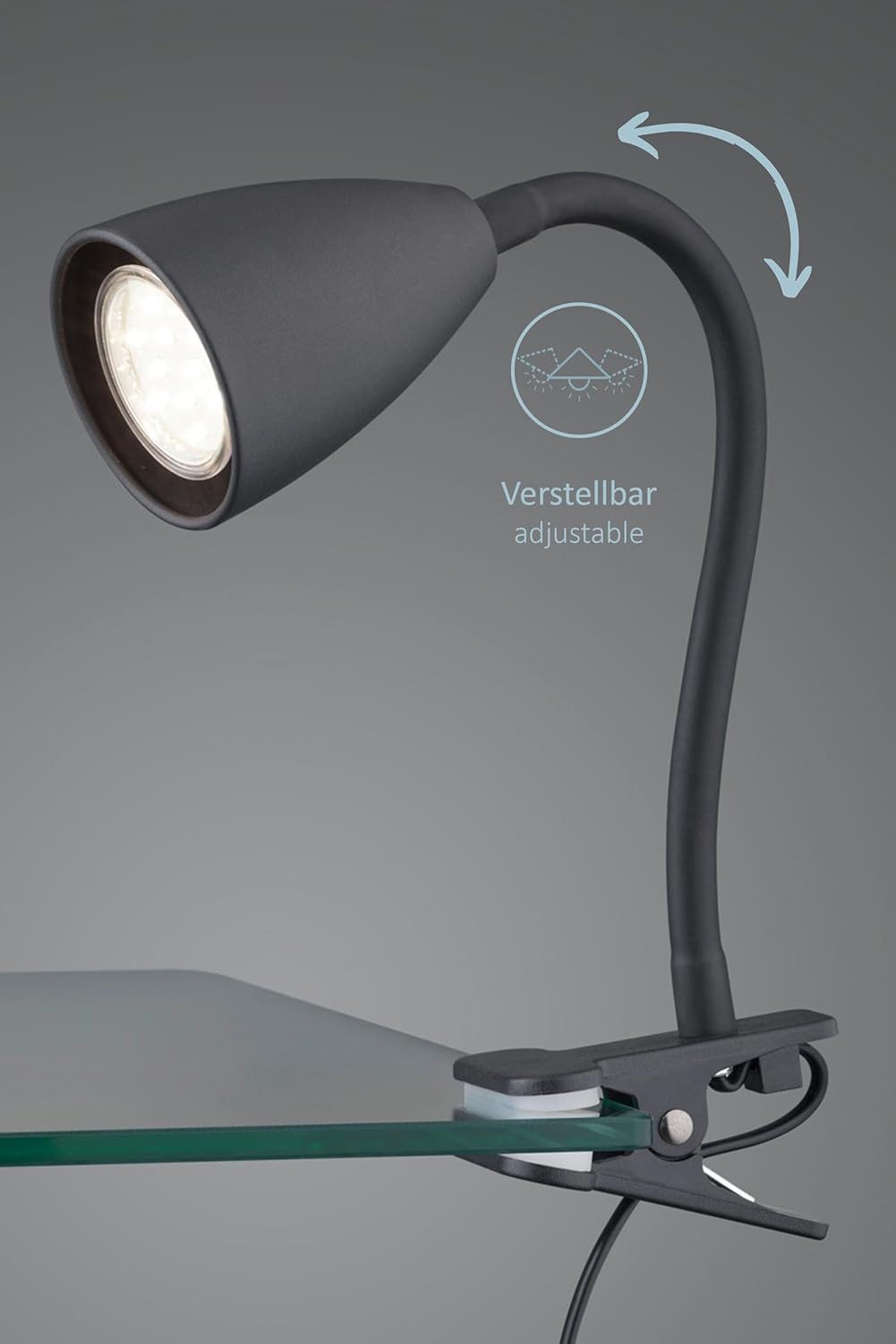 lightling Klemmleuchte Sandra, ohne Leuchtmittel, mit Schnurschalter, flexi günstig online kaufen