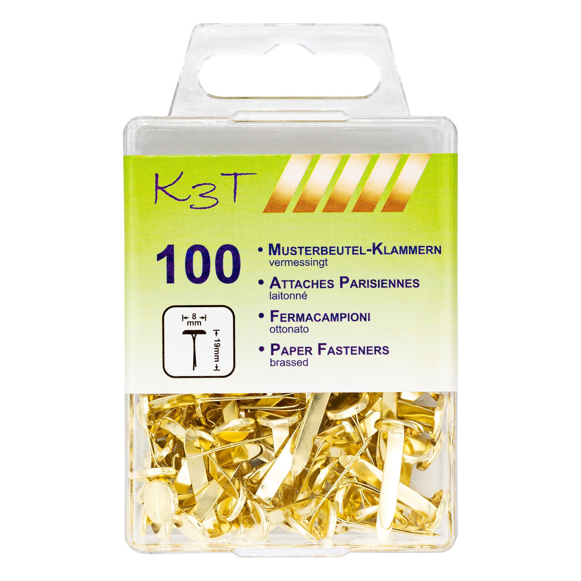 TSI Schreibwaren Verschlussklammer Musterbeutel-Klammern 100 St.