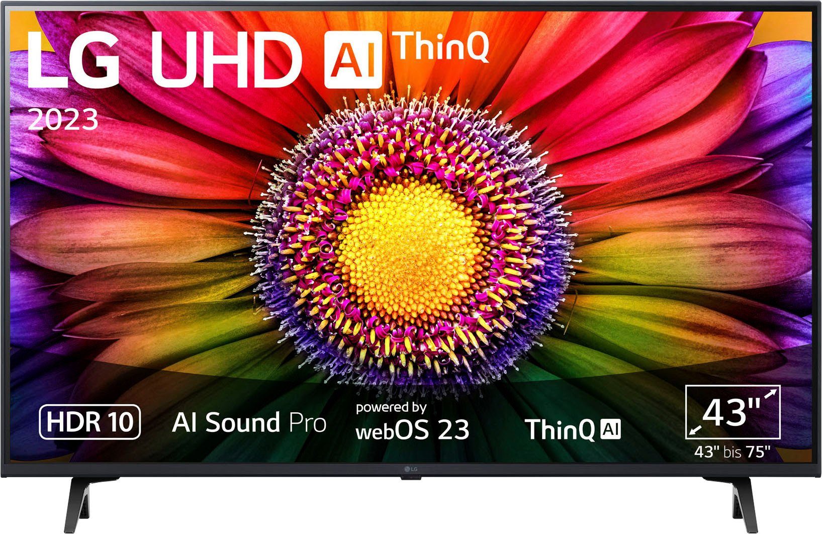 Mode) HD, Ultra cm/43 4K Pro,Filmmaker (109 Smart-TV, UHD,α5 43UR80006LJ LG Gen6 4K Sound Zoll, LED-Fernseher AI-Prozessor,HDR10,AI