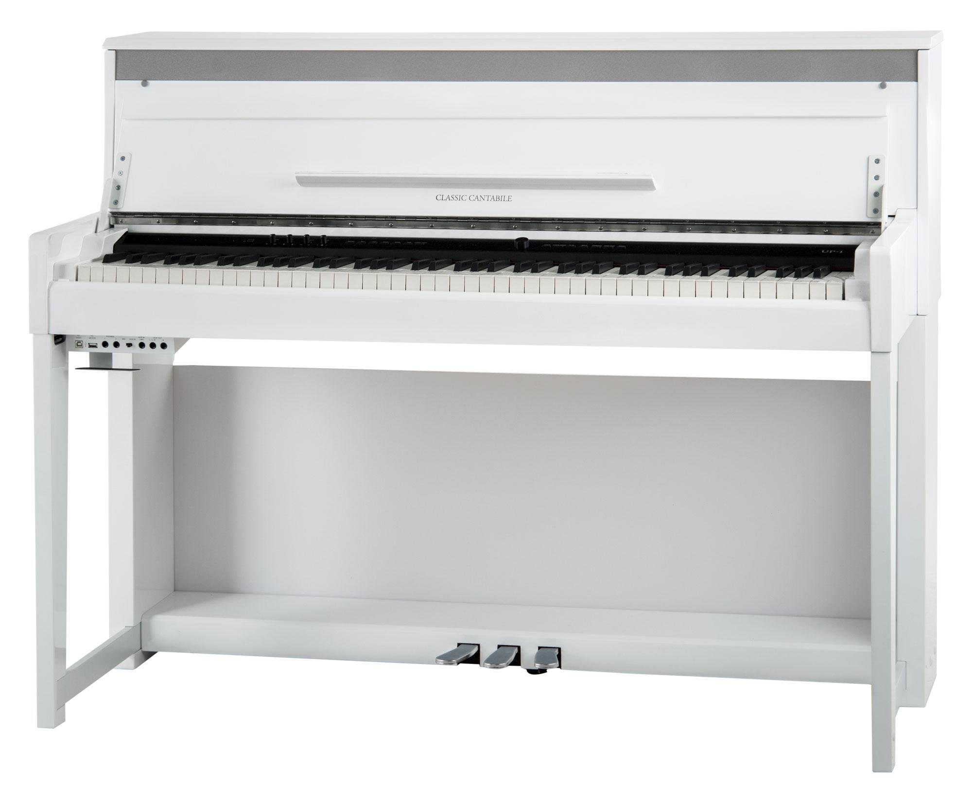 Classic Cantabile Digitalpiano UP-1 WM E-Piano - 88 gewichtete Tasten mit Graded Hammer-Tastatur (Digitalpiano), Klavier mit Twinova-Piano Funktion - 22 Effekte, 40 Sounds