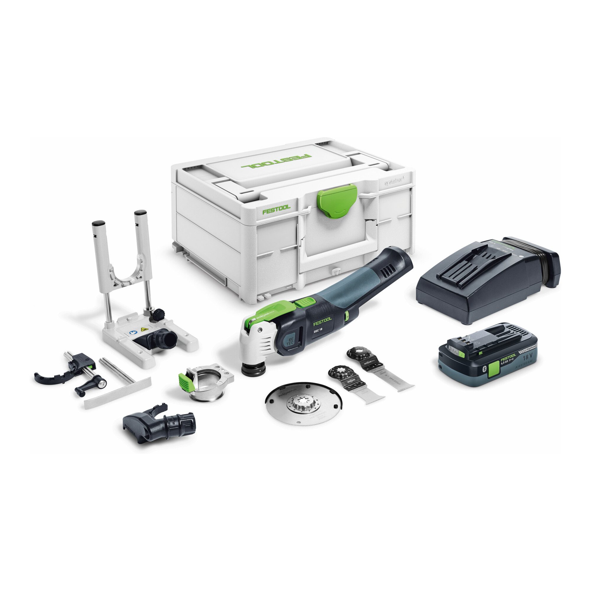 FESTOOL Akku-Multifunktionswerkzeug Festool Akku-Oszillierer OSC 18 HPC 4,0 EI-Set VECTURO
