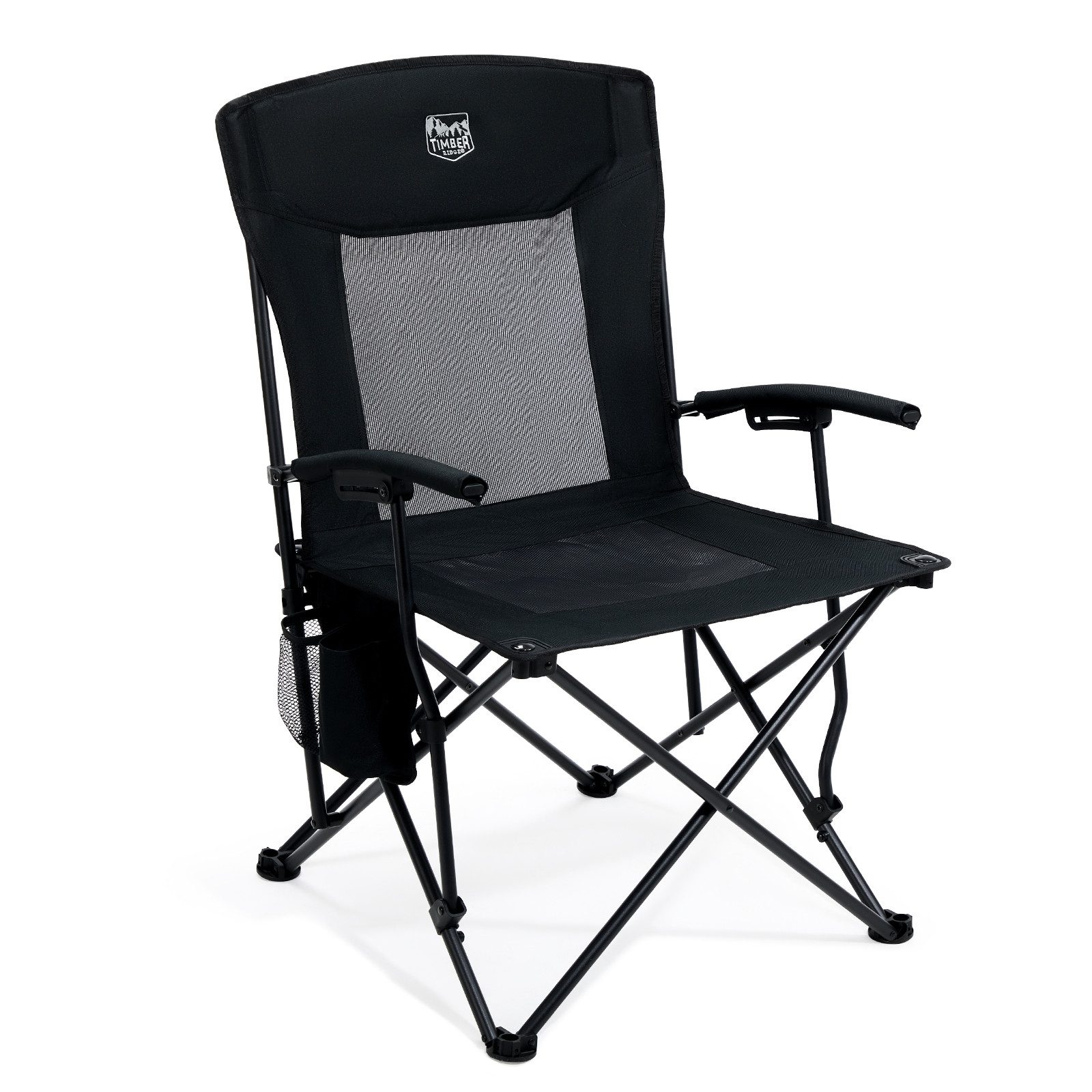 TIMBER RIDGE Campingstuhl Leichter Klappstuhl mit 150 kg Belastbarkeit (1 St), 60cm Sitzbreite mit 115° Rückenlehne