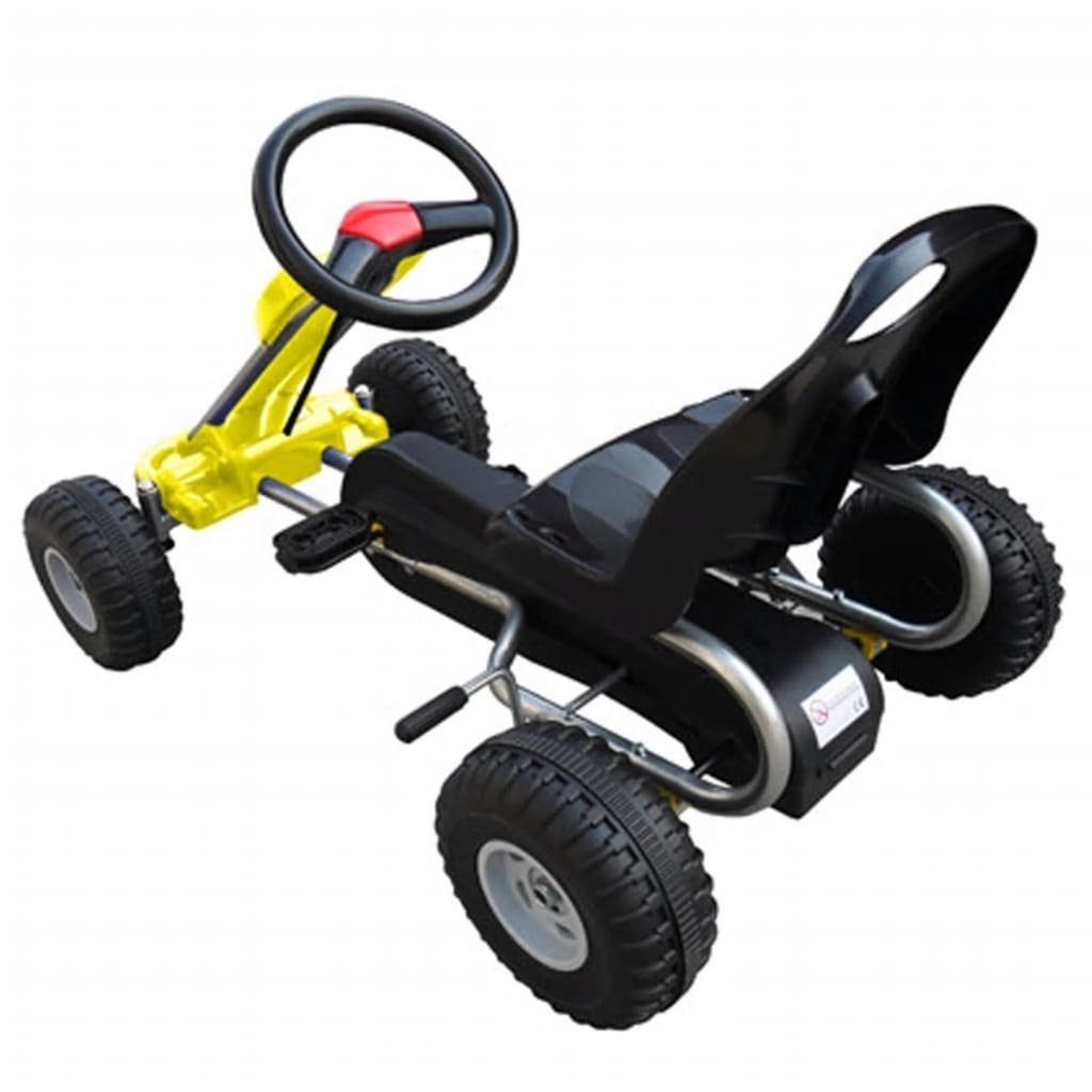 DOTMALL Go-Kart Kinderfahrzeug, Tretfahrzeug für bis gelb kg Kinder 3-5Jahre, 30