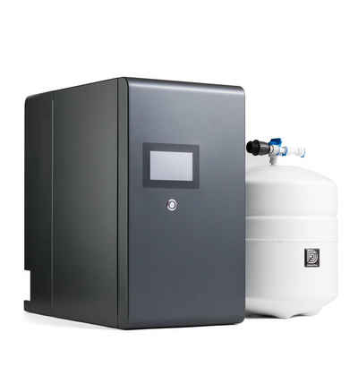 DreamFilters Wasserfilter Aqua Business, Umkehrosmoseanlage für Unternehmen, UV-desinfektion & Integration mit Haushaltsgeräten.