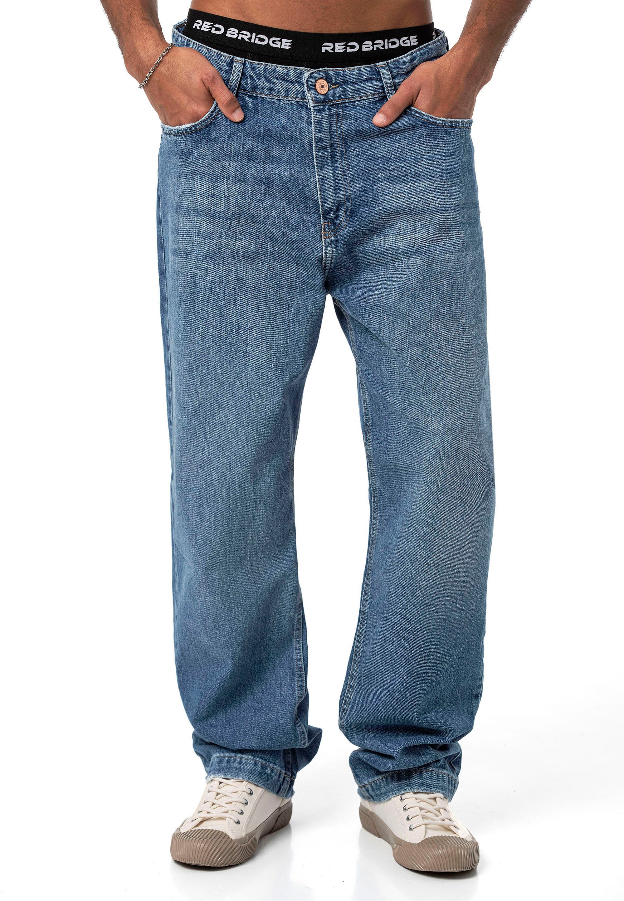RedBridge Weite Jeans Red Bridge Herren Baggy Jeanshose 5-Pocket-Style günstig online kaufen