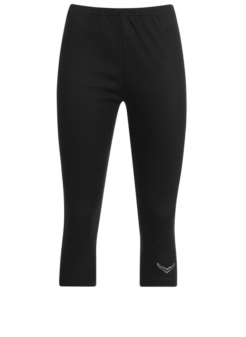 Trigema Leggings TRIGEMA Leggings 3/4 mit Kristallsteinen (1-tlg) günstig online kaufen