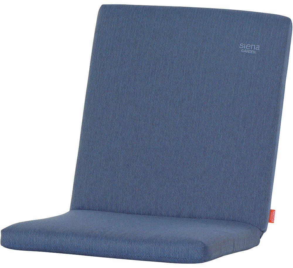 Siena Garden Sesselauflage ASTER, 100 cm, Dessin Fish Bone, 100% recyceltem Polyester, in verschiedenen Farben hellblau | Sessel-Erhöhungen