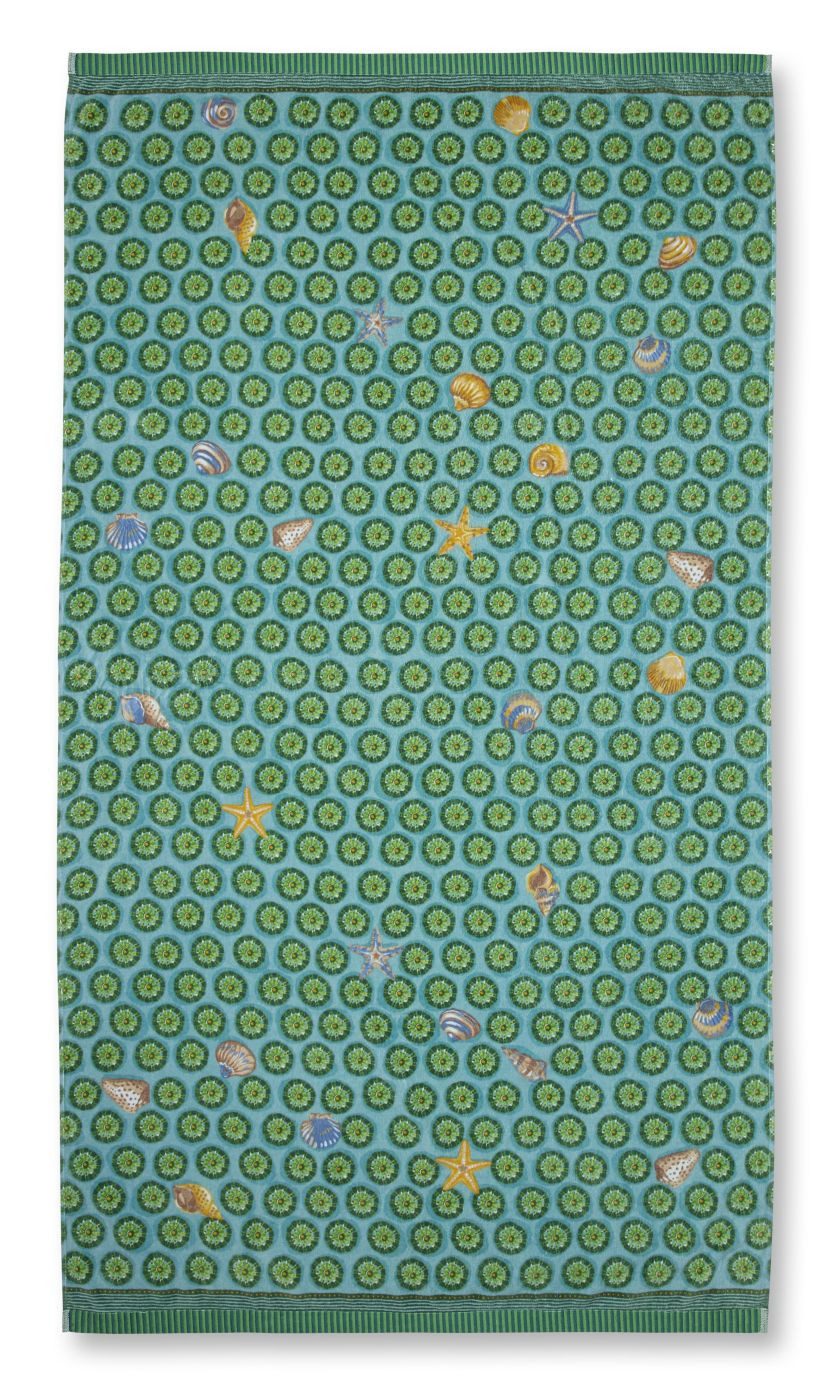 PiP Studio Strandtuch Strandtuch PIP Sea Dots Beachtowel Green 100x180 Grün, (1-St), Sport, Strand & Badehandtuch Liegetuch Saunatuch