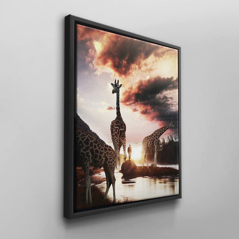 DOTCOMCANVAS® DOTCOM Rahmen schwarzer Leinwandbild, Wandbilder von CANVAS Moderne