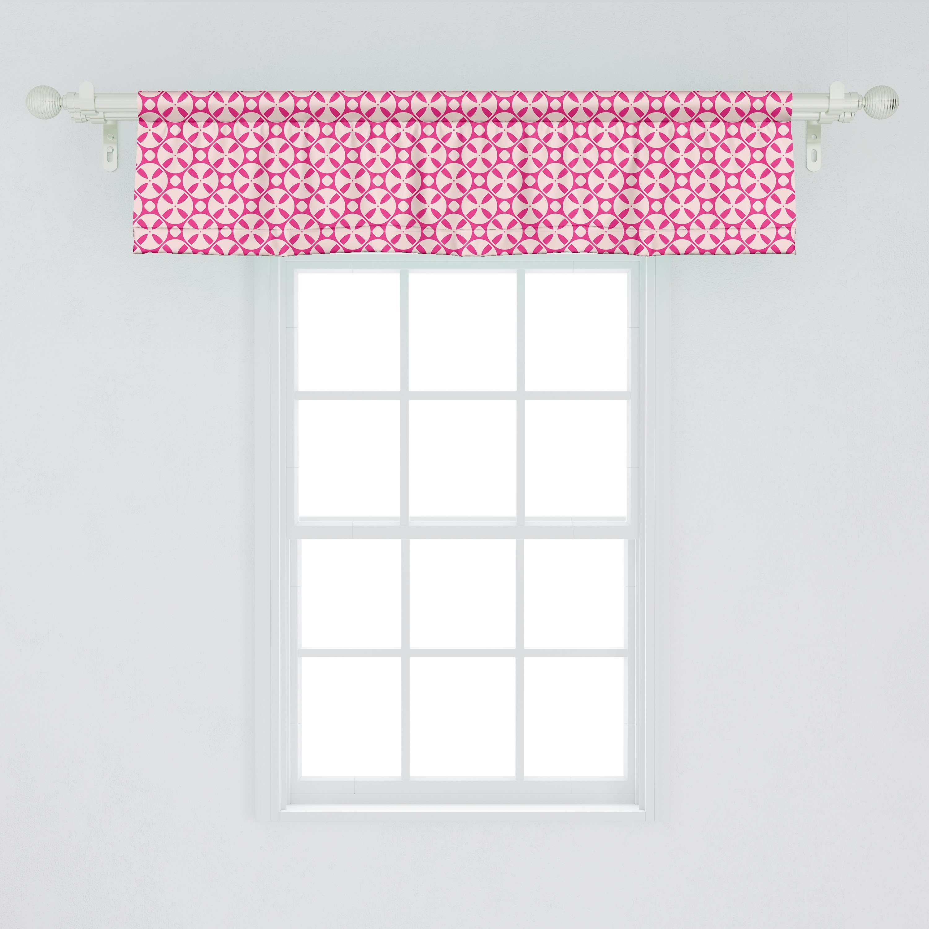 Scheibengardine Vorhang Volant feminine Dekor Abakuhaus, Microfaser, Geometrie Stangentasche, Küche Schlafzimmer Abstrakte mit Motive für