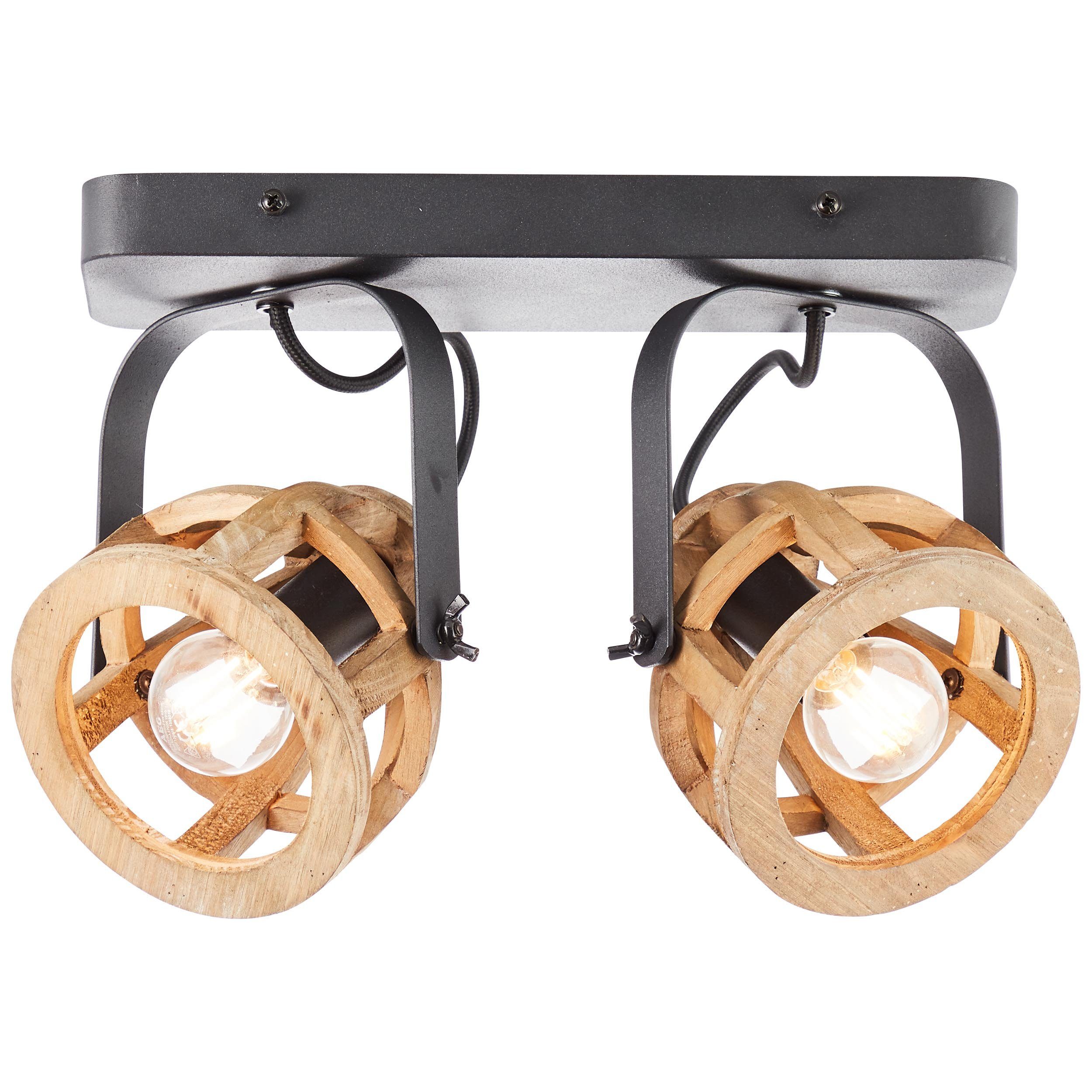 Spotbalken Matrix 40W, Wood, g E14, Wood schwarz/natur Brilliant D45, 2x Matrix 2flg. Lampe Deckenleuchte