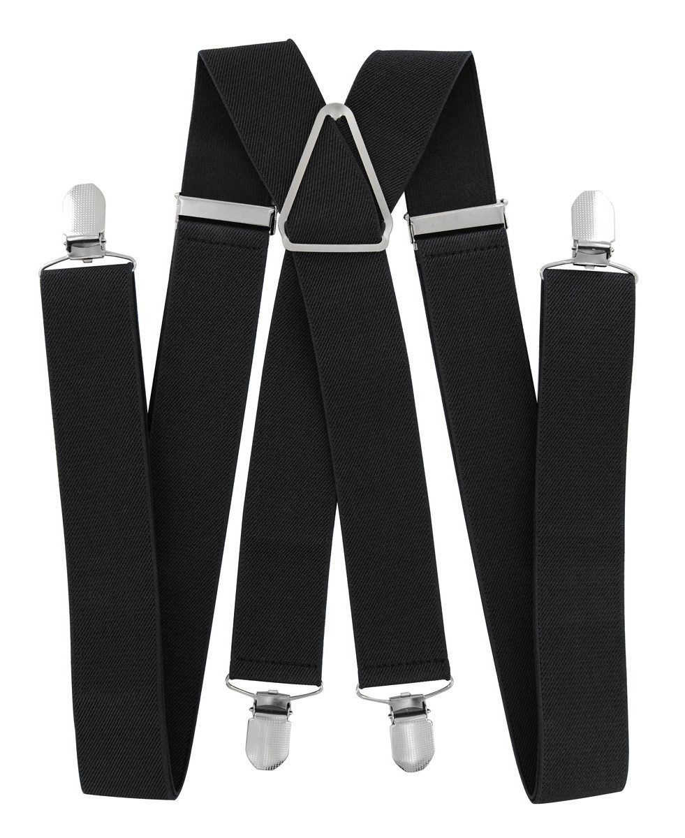 axy Hosenträger Herren Hosenträger 4 Stabile Clips X-Form 3,5cm Breit verstellbar und elastisch 120cm Lang