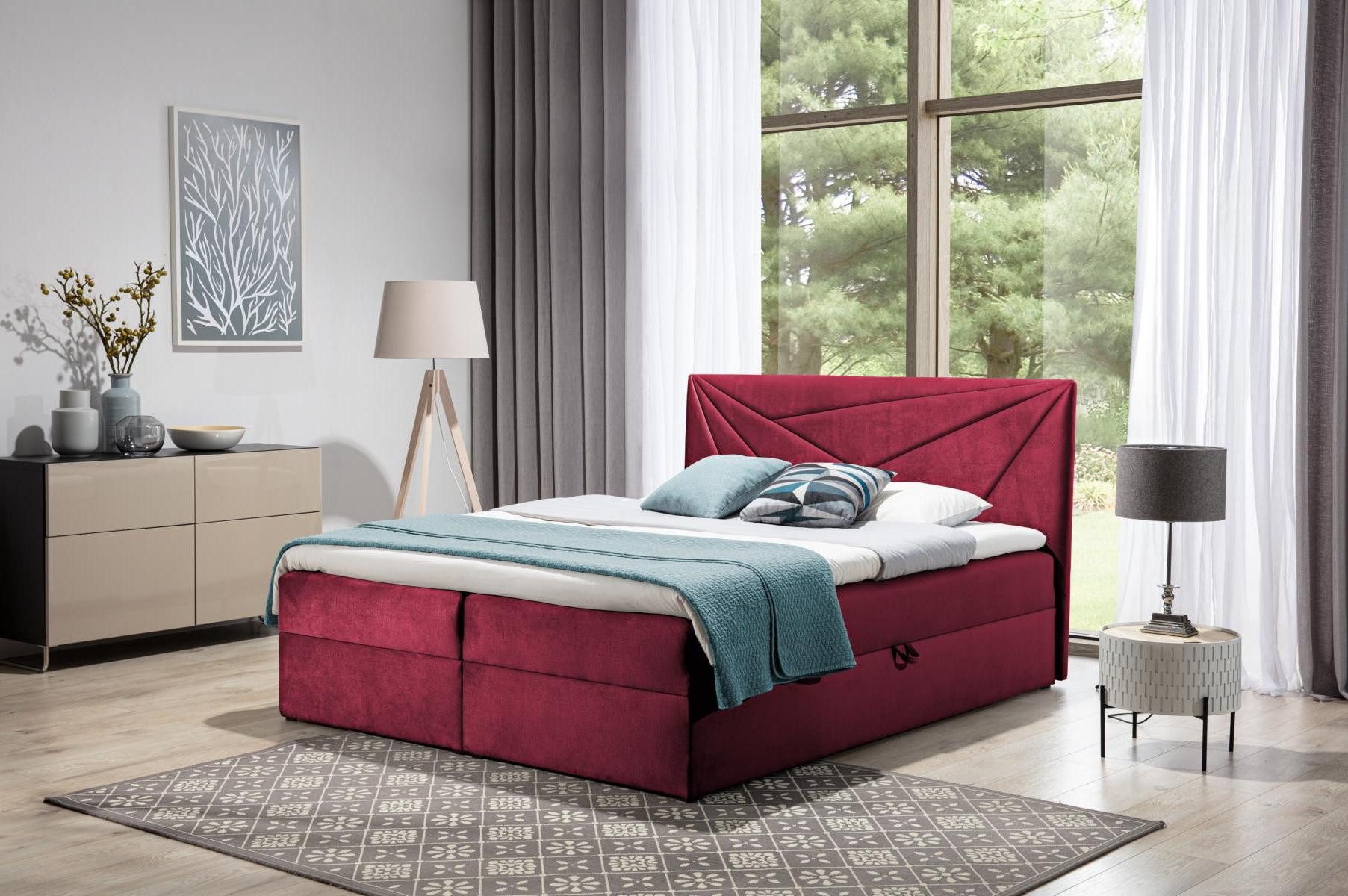 Xlmoebel Boxspringbett Doppelbett mit Stauraum und eleganter Polsterung (Bett), Hergestellt in Europa