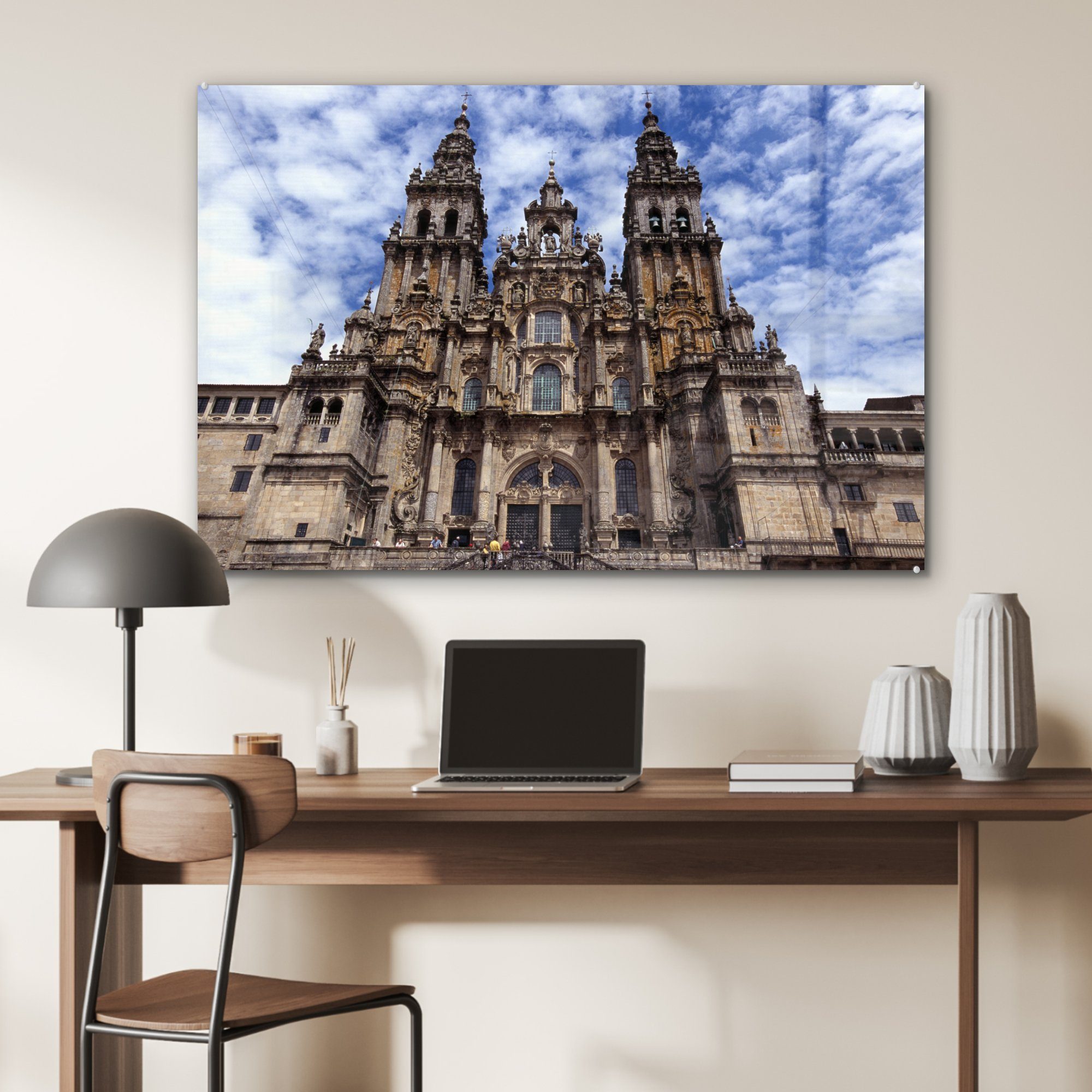 Acrylglasbilder Wohnzimmer St), Die de Kathedrale MuchoWow & in (1 von Spanien, Schlafzimmer Acrylglasbild Santiago Compostela