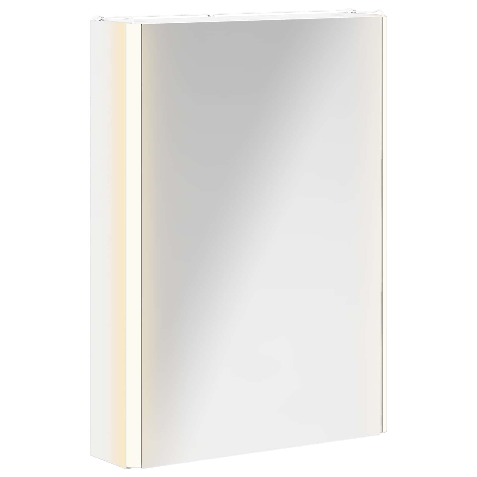 vidaXL Badezimmerspiegelschrank Badezimmerspiegelschrank Weiß 43 x 11,5 x 60,5 cm Holzwerkstoff (1-St)