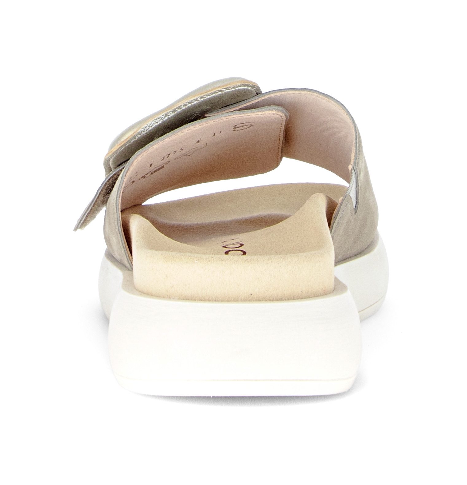 Gabor Pantolette, Plateau, Sommerschuh, Schlappen mit großer Zierschnalle