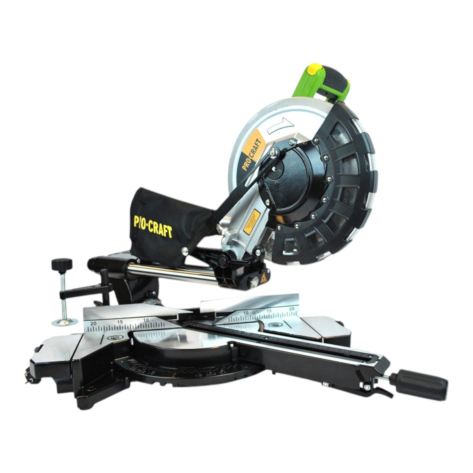 PRO CRAFT Kapp- und Gehrungssäge PGS256 Kappsäge 2000 Watt 255 mm mit Schlitten + Sägeblatt