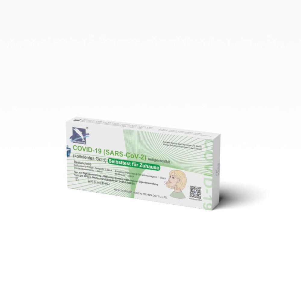 siegmund care Influenza-Schnelltest DeepBlue COVID-19 Antigen Selbsttest (SARS-CoV-2), 10-tlg., MHD: 08.10.2027, Genauigkeit 99,03 %