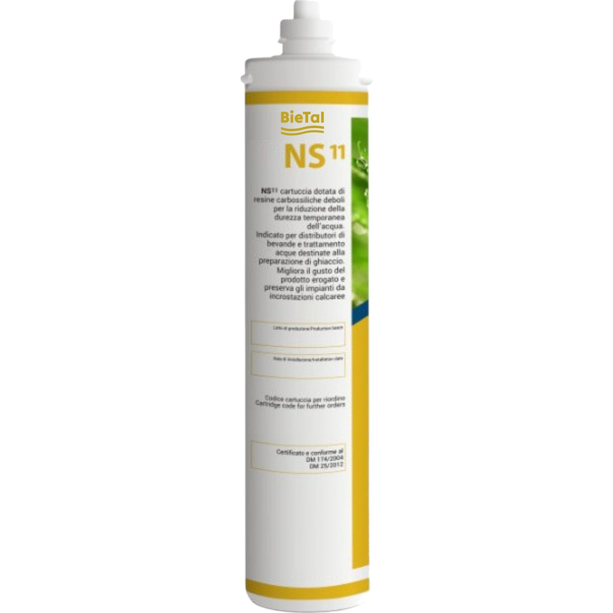 Wasserfilter BieTal® NS11 enthärtet Wasser Entkalkung Enthärtung Filter gegen Kalk