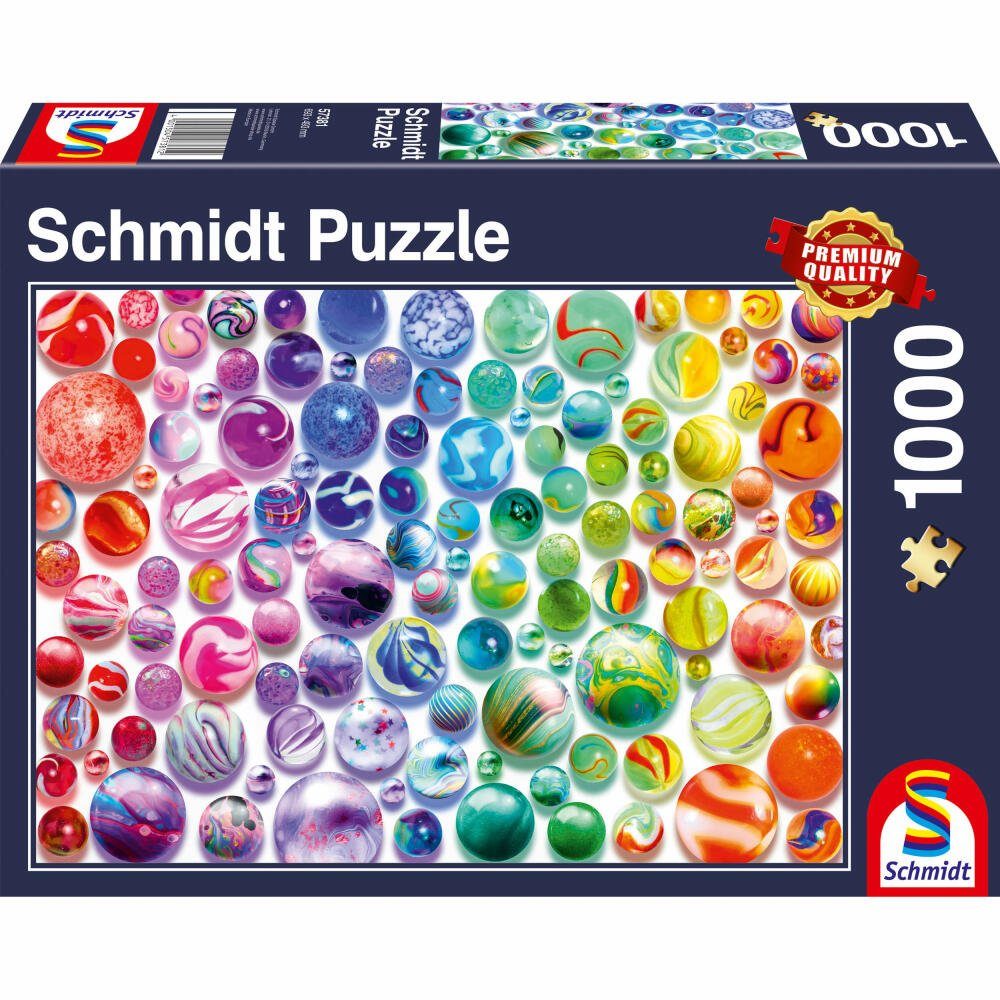 Schmidt Spiele Puzzle Regenbogen-Murmeln, 1000 Puzzleteile