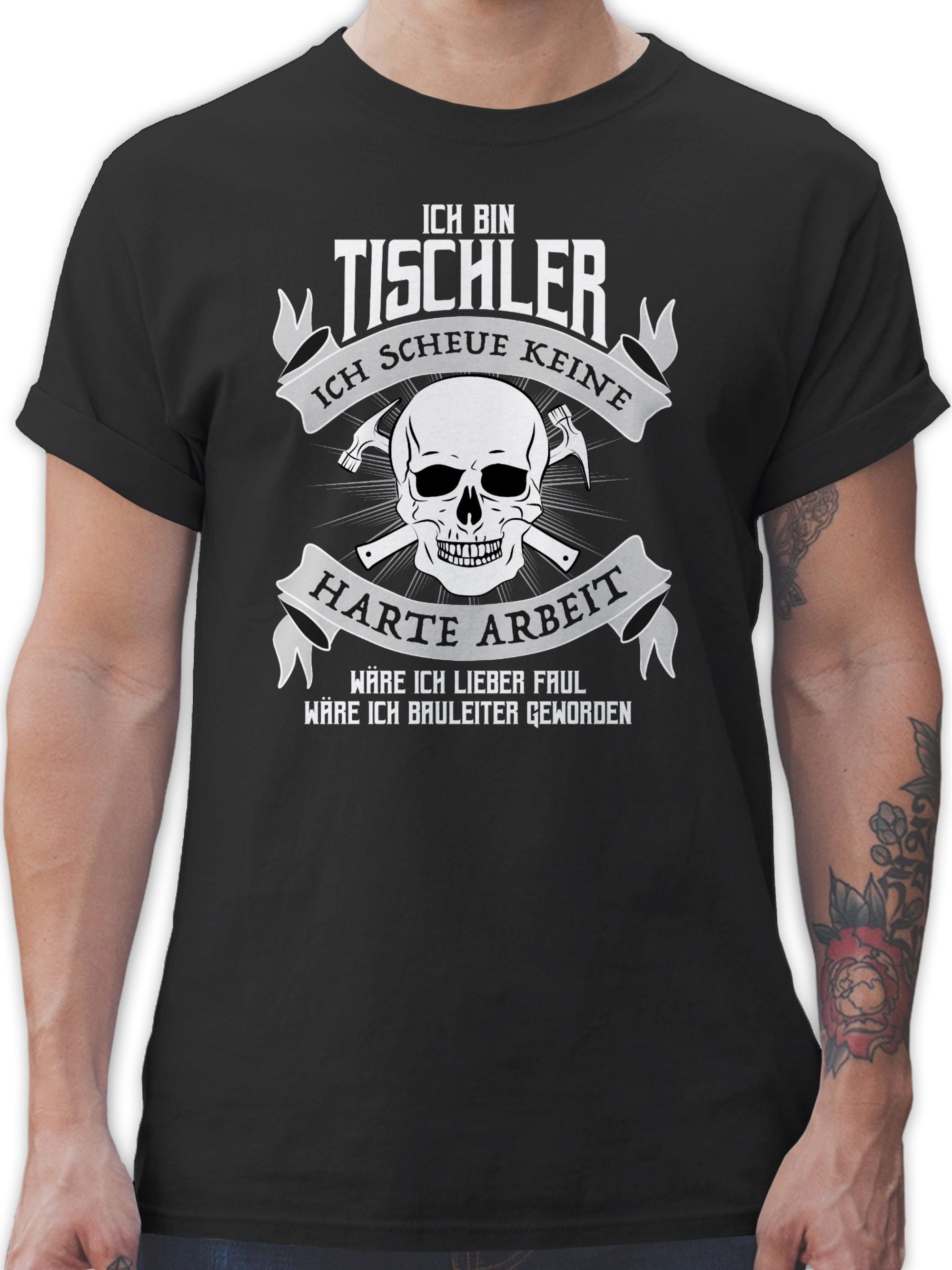 Shirtracer T-Shirt Ich bin Tischler Handwerker Geschenke 02 Schwarz