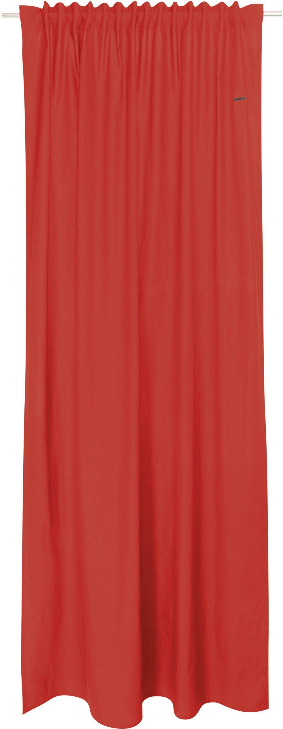 Vorhang Neo, Esprit, verdeckte Schlaufen (1 Baumwolle, blickdicht aus rot/rostrot/rost nachhaltiger St), blickdicht