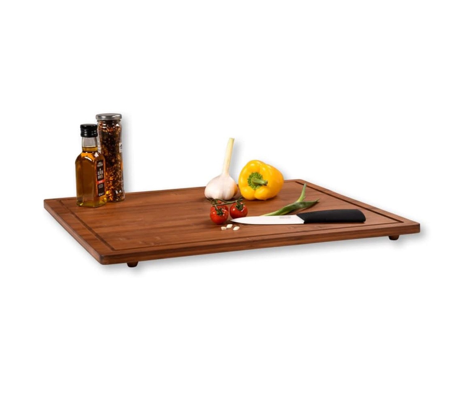 Kesper Herdblende-/Abdeckplatte XXL Schneide- und Abdeckplatte 56 x 50 x 4 cm aus Bambus, Unbekannt, Dunkelbraun, ideal als Herdabdeckung oder Backbrett