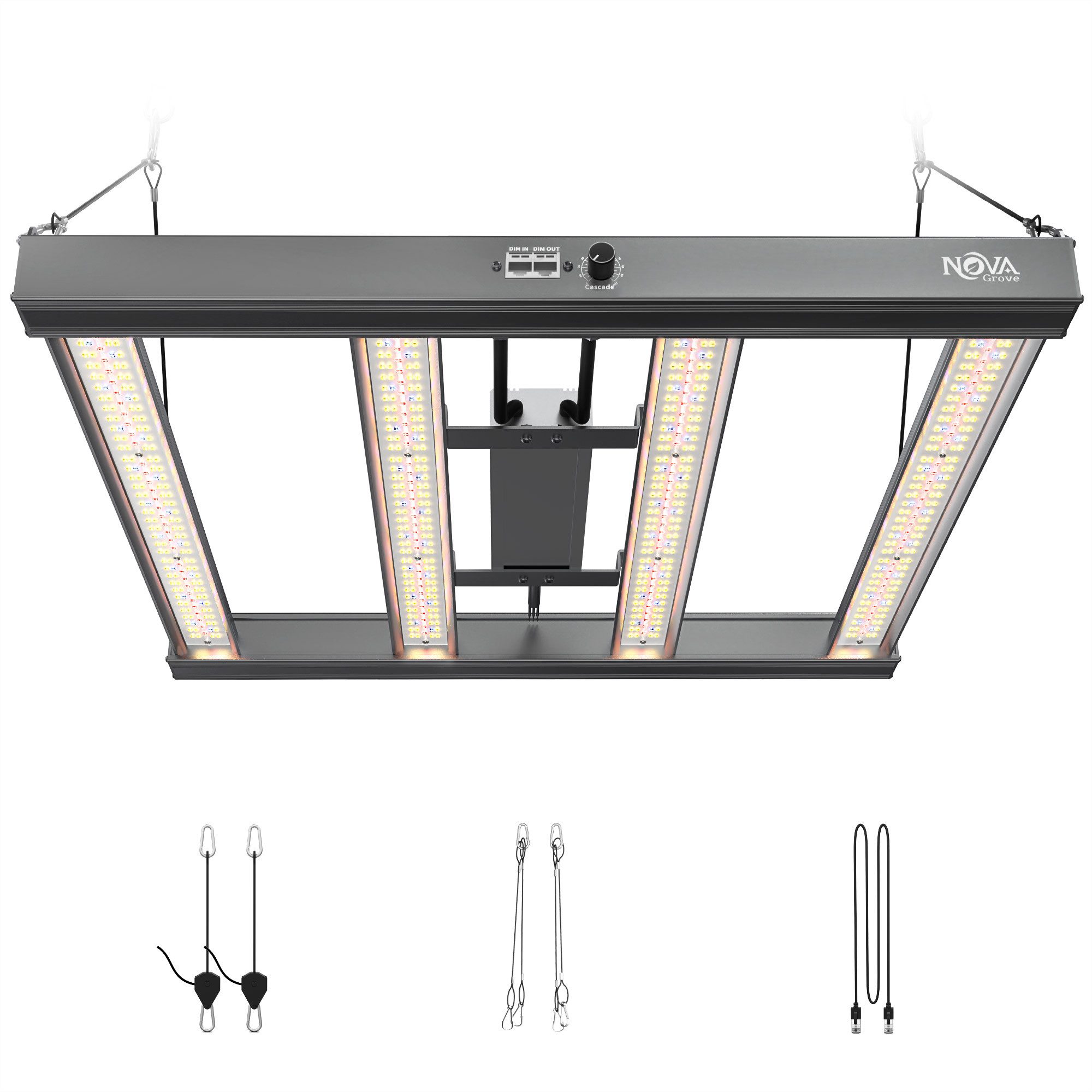 NovaGrove Pflanzenlampe NovaGrove Pflanzenlampe LED Grow Lampe Vollspektrum IR Dimmbar, LED fest integriert, Light mit Dimmbar & Daisy Chain, PR32/24/15
