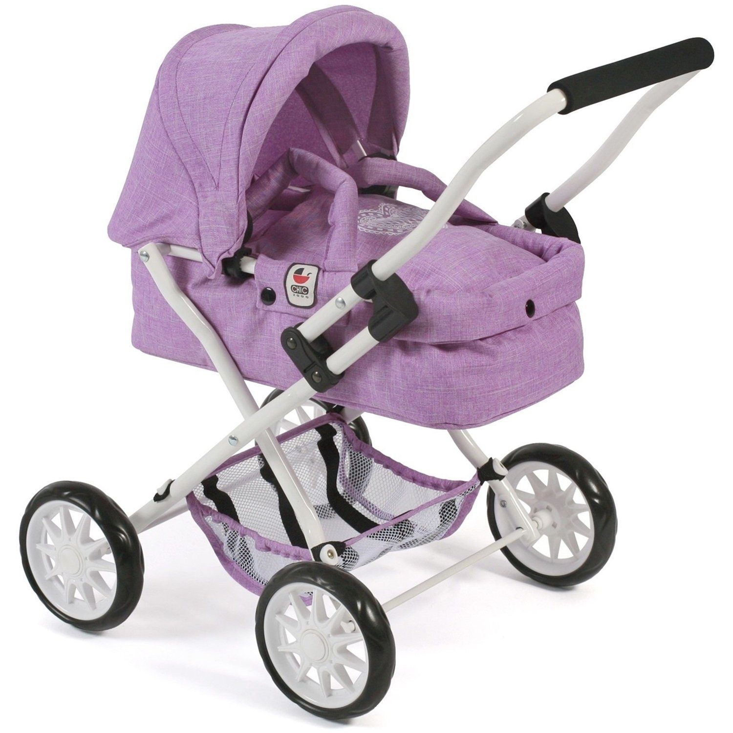 Puppenwagen 555 35 Mini-Kuschelwagen SMARTY, Melange Flieder