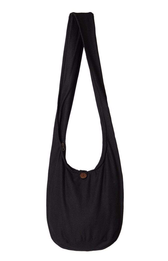 PANASIAM Freizeittasche Schulterbeutel einfarbig Schultertasche aus 100% Baumwolle in 2 Größen, Umhängetasche auch als Wickeltasche Handtasche oder Strandtasche