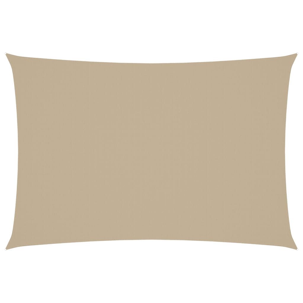 vidaXL Sonnensegel Sonnensegel Oxford-Gewebe Rechteckig 3x5 m Beige, (1-tlg)