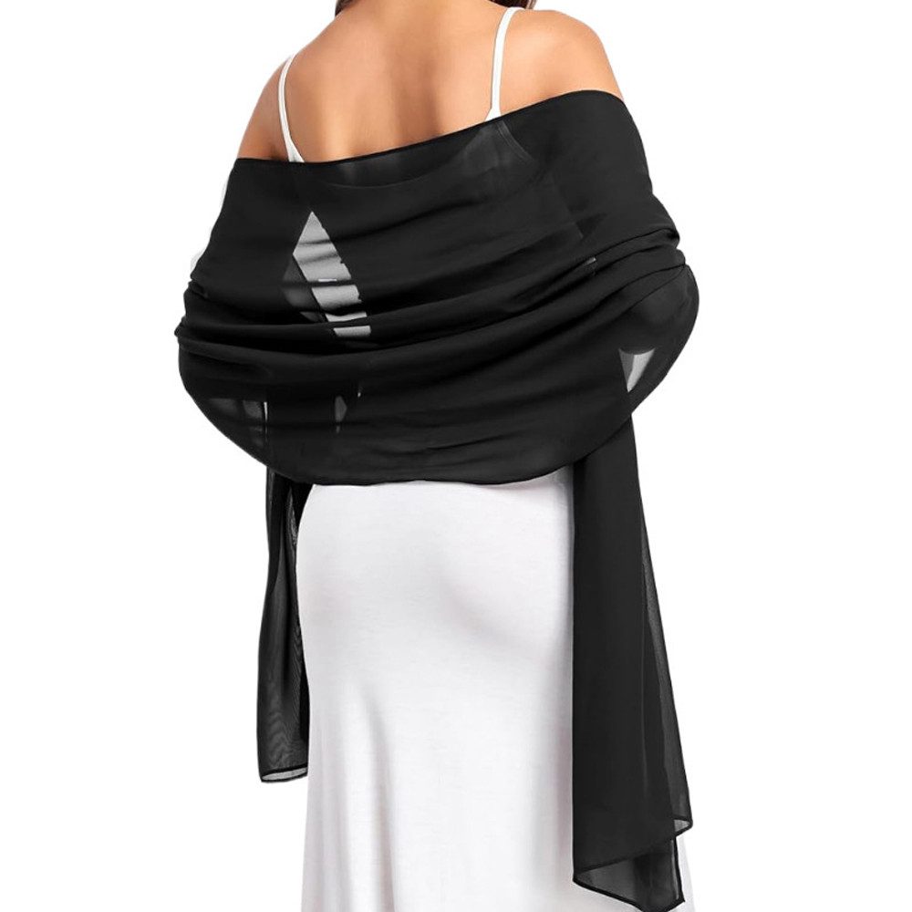 Diwzbyn Modeschal Elegante Damen Stola aus Chiffon – Leichter Schal, (1-St), für Hochzeiten, Festliche Anlässe & Abendkleider