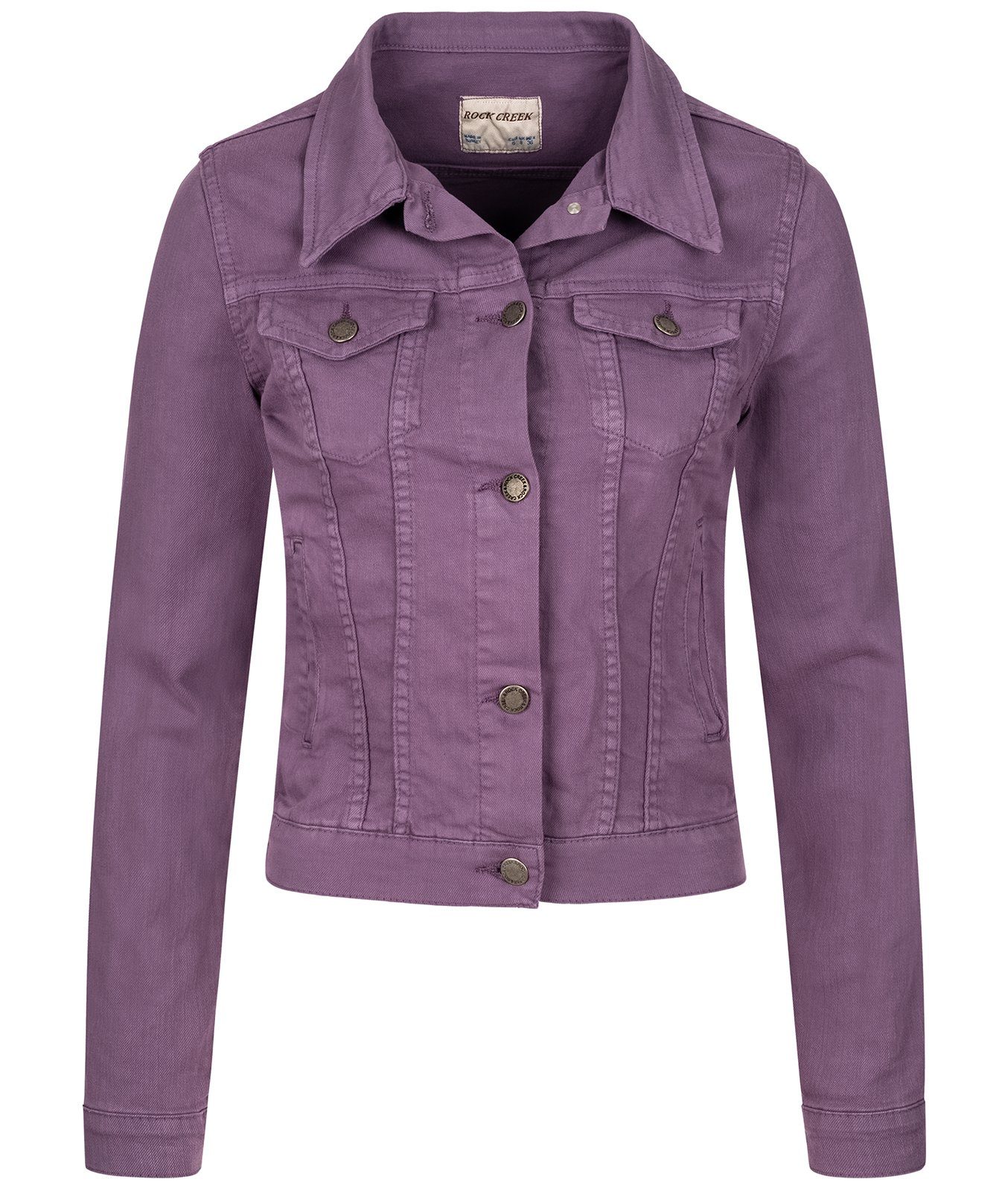 Jeansjacke Denim D-401 Violett Rock Jeansjacke Damen Creek