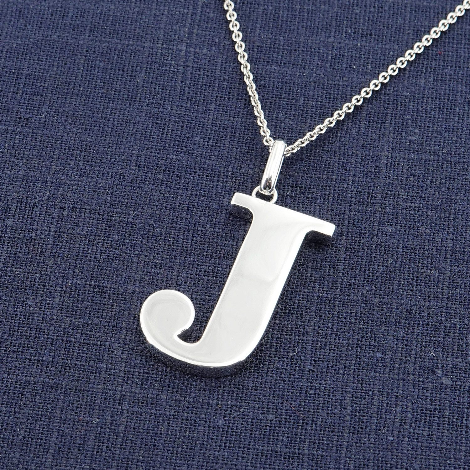 trendor Kette mit Anhänger mit Großem Buchstaben J 925 Silber günstig online kaufen