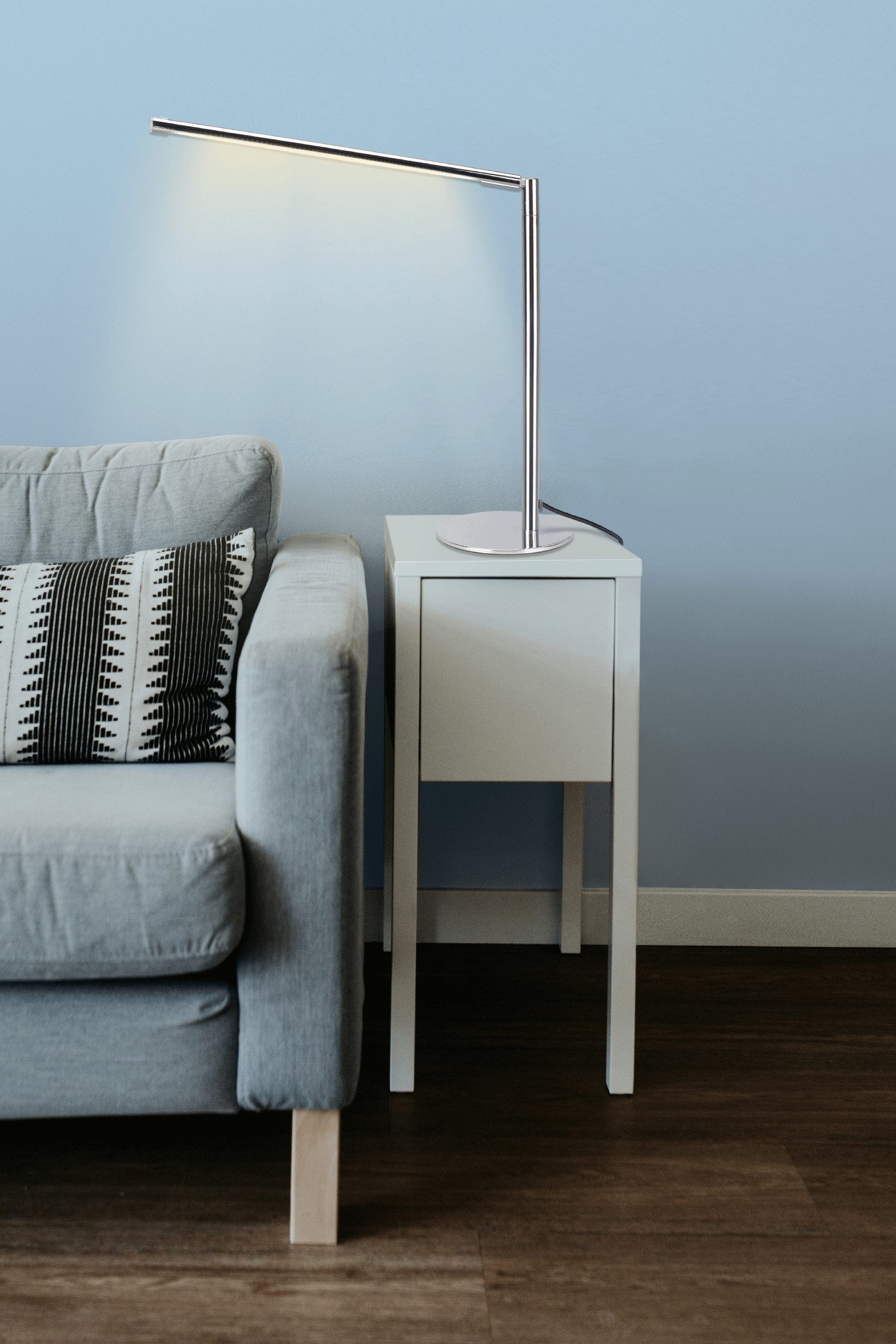 MeLiTec LED Schreibtischlampe LED-Schreibtischleuchte T186-1 chrom, LED fes günstig online kaufen