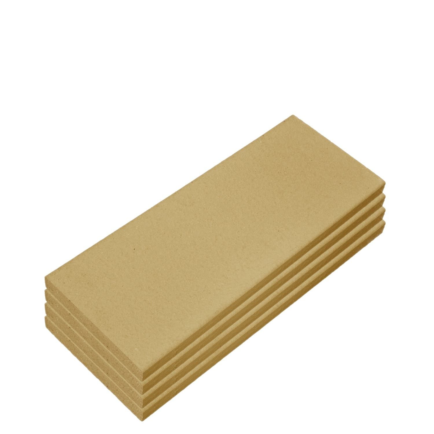 Sendeo Feuerraumplatten Schamotteplatte SENDEO 500 x 200 x 30 mm 4 Stück, besonders hochwertig und stabil