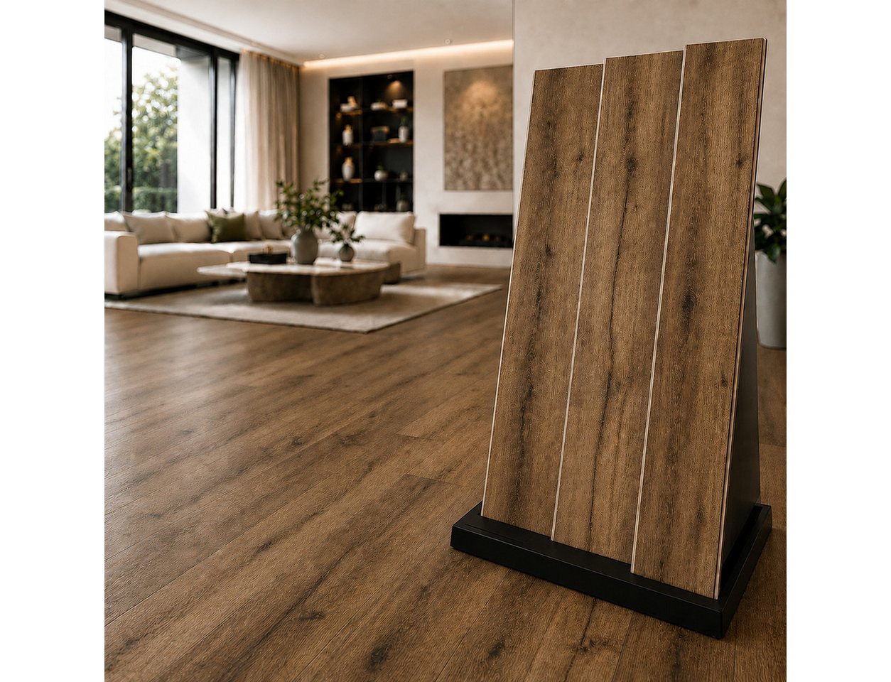 NoblesBox Designboden Klick Vinylboden SPC - Hartvinyl - 4+1mm Wasserfest - 1 mm Isolierung, Für Fußbodenheizung, Hochabriebfest & Klicksystem