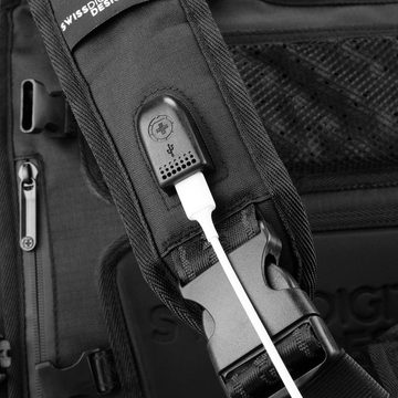 Swissdigital Design Rucksack, USB-Schnittstelle