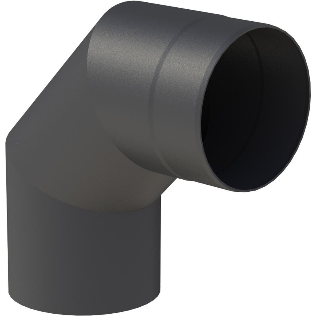 Feuercampus Ofenrohr Ø 200 mm Bogen 90° - schwarz, 200 mm