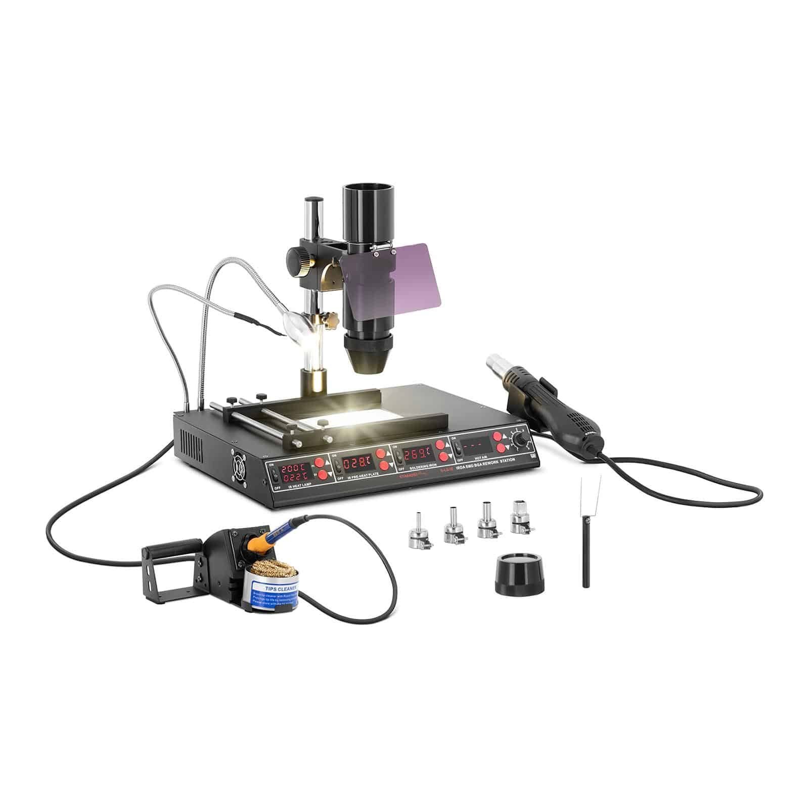 Welding und 1450W Lötstation 4 LED - Stamos x - Infrarotlampe Vorwärmplatte Group mit Lötkolben
