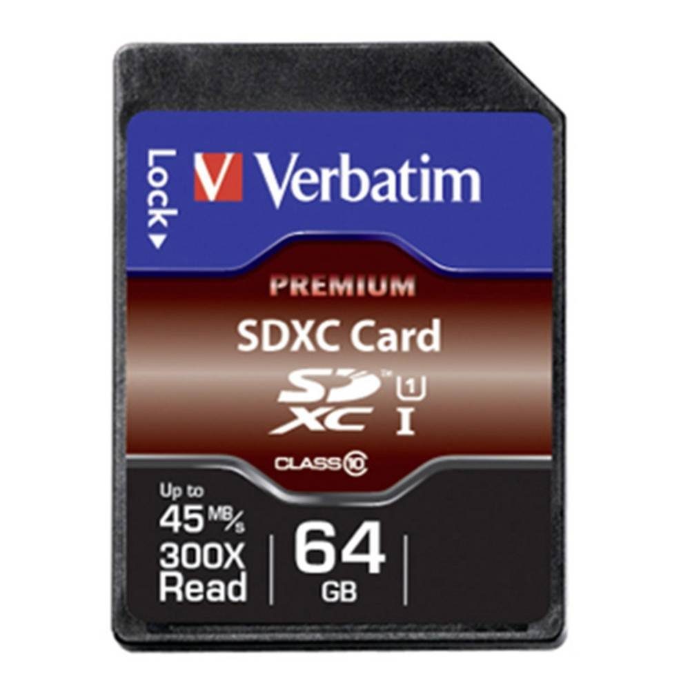 Verbatim SDXC Karte 64GB Class 10 44024 Speicherkarte