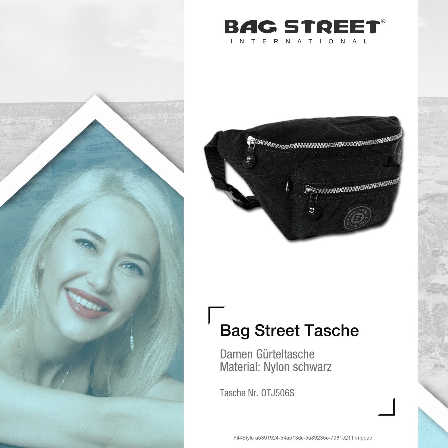 BAG STREET Gürteltasche Bag Street Damen Herren Gürteltasche (Gürteltasche), Gürteltasche Nylon, blau ca. 27cm x ca. 16cm
