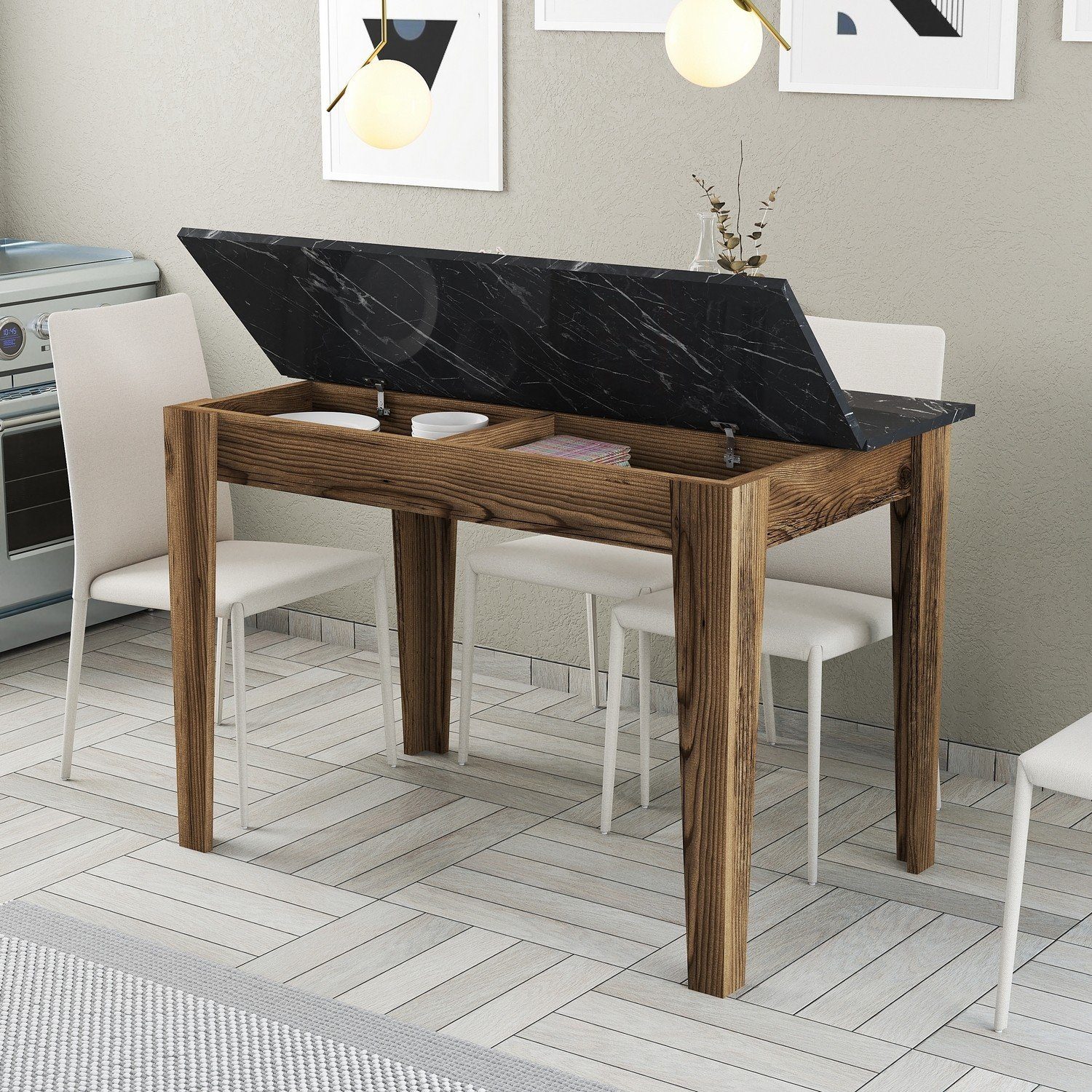 Skye Decor Couchtisch 100% MELAMINE COATED PARTICLE BOARD, 75 cm x 72 cm x 110 cm T2106