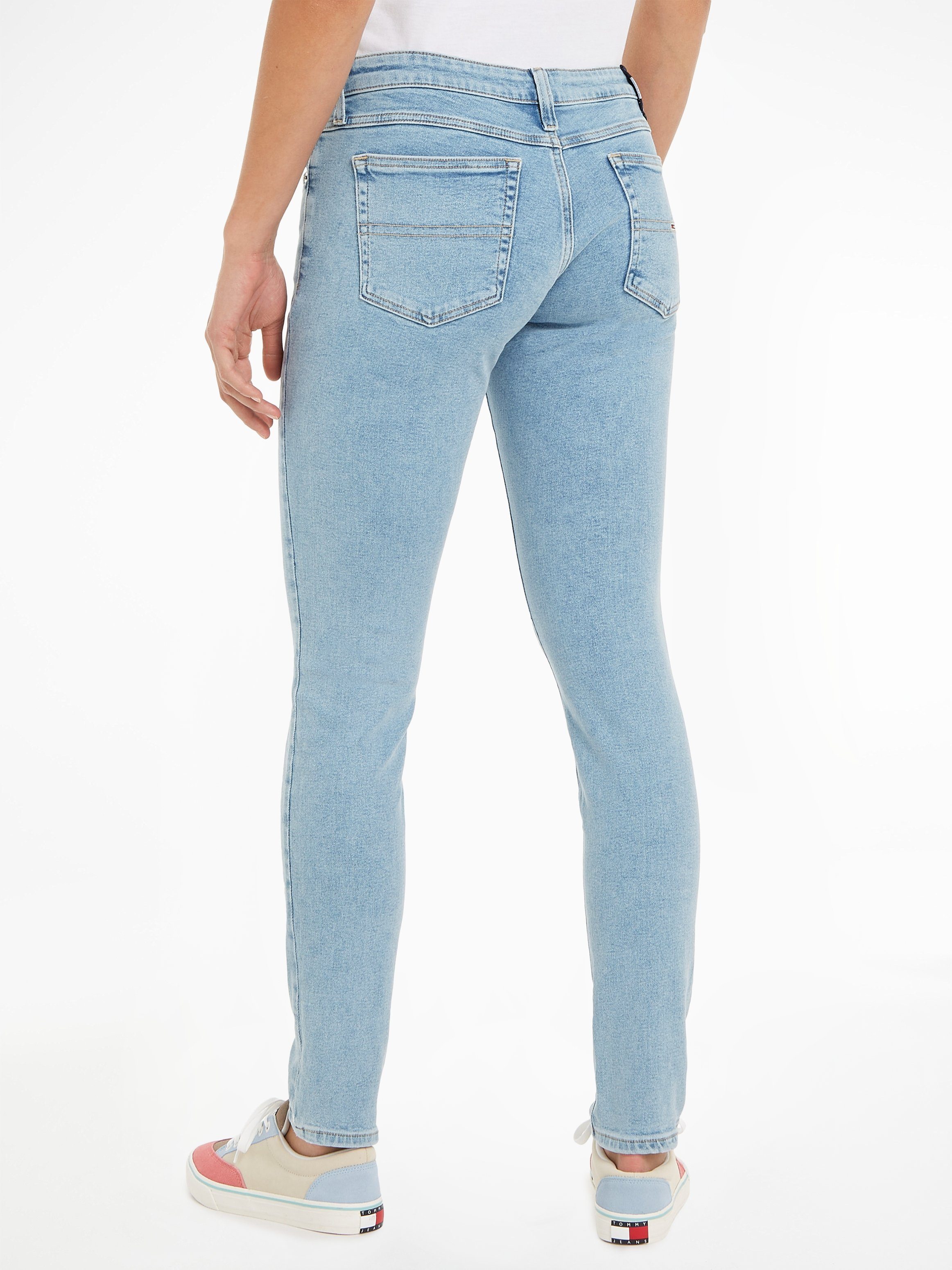 Aus angenehmen dezenten einem Jeans Baumwollstretch-Denim Skinny-fit-Jeans Tommy Labelapplikationen, mit