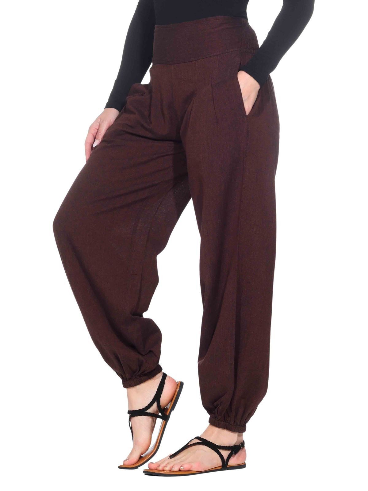 KUNST UND MAGIE Yogahose KUNST UND MAGIE Yogahose Pumphose Pluderhose bunt Baumwolle lang